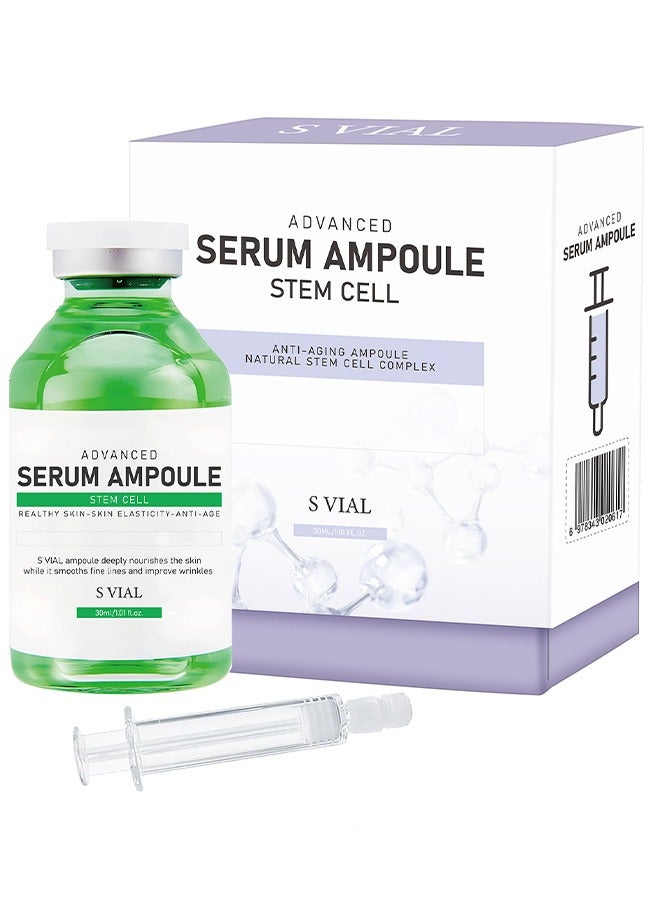 S VIAL أمبولة سيروم، سيروم أمبولة / سيرو أمبولا / سيروم أمبولة / أمبولة سيروم مضادة للشيخوخة بمركب خلايا جذعية طبيعية / خلايا جذعية / خلايا جذعية / أمبولة سيروم لتقوية الوجه والجسم للاستخدام مع أو بدون جهاز الديرما بن للعناية بالبشرة - Image 1